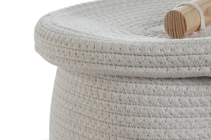 DKD Home Decor Cesta de Algodón Surtido 30x30x24 cm
