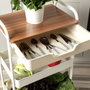 Quid Carrito Multiusos Garbo Blanco 46,5x30,5x75 cm