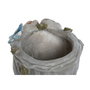 DKD Home Decor Macetero Magnesia Flores Crema Chica