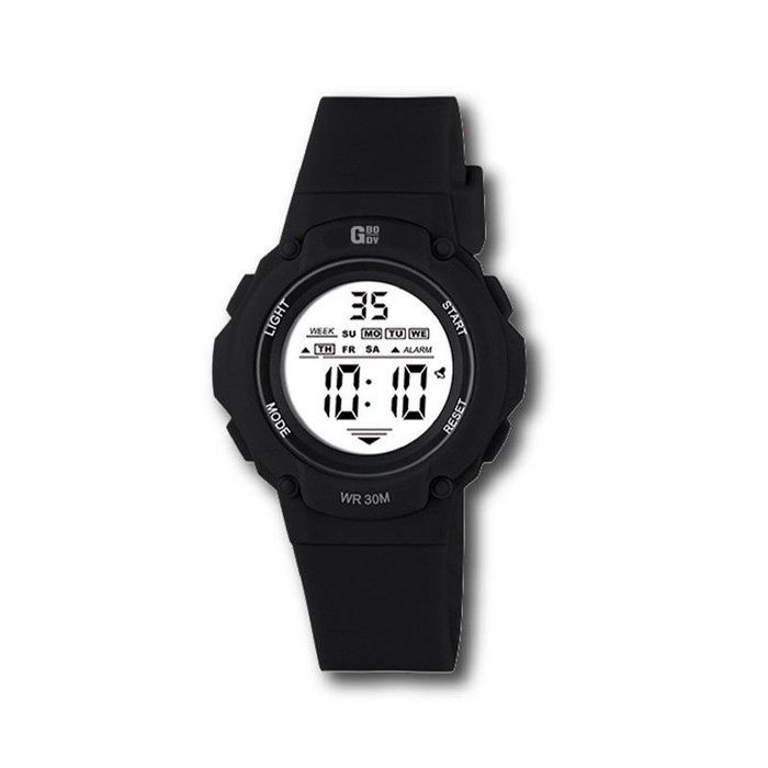 G&B TIME Reloj Gbody LCD Cadete Red con luz LED negra