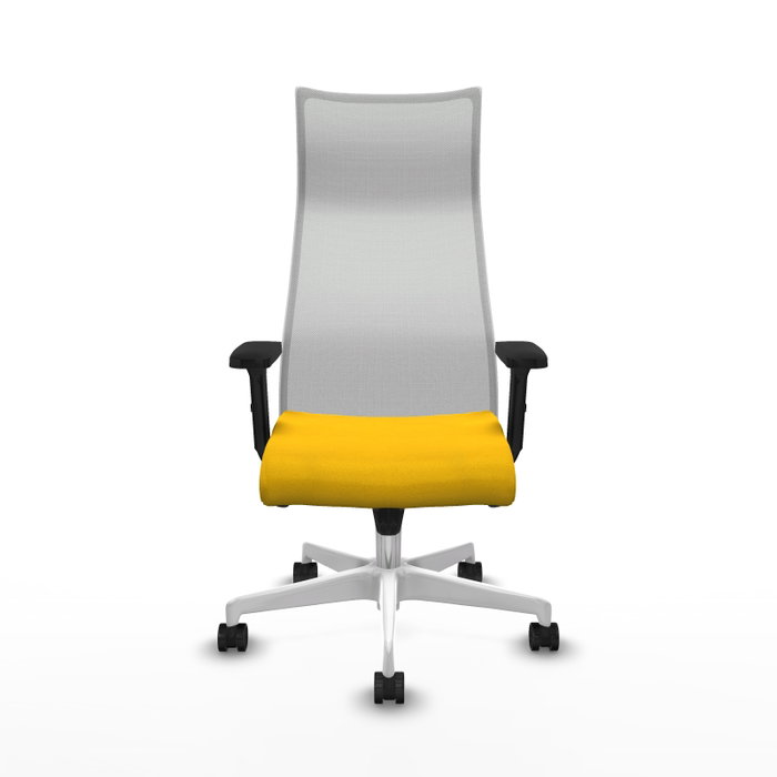 PIQUERAS Y CRESPO Sillón Albacete Amarillo y Blanco con Mecanismo Sincro y Brazos 2D PIQUERAS Y CRESPO Sillón Albacete Amarillo y Blanco con Mecanismo Sincro y Brazos 2D