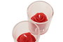 DKD Home Decor Vela San Valentin Urban Rojo Cera Parafina Cristal 5x5x6.5 cm Oso Rosa Love Fresa 30gr 12 Unidades