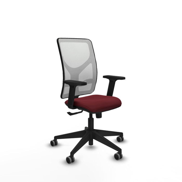 PIQUERAS Y CRESPO Silla de oficina Motilla Granate y Blanco PIQUERAS Y CRESPO Silla de oficina Motilla Granate y Blanco
