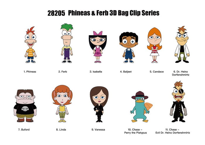 Phineas y Ferb 3D Colgantes Peluche Expositor Series 1 (24) Phineas y Ferb 3D Colgantes Peluche Expositor Series 1 (24)