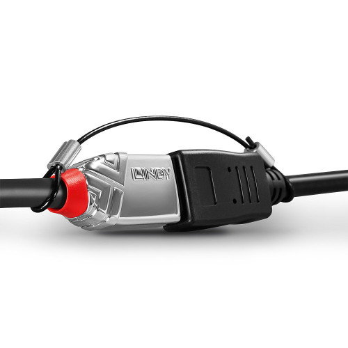 LINDY Pack de 4 Seguros para Cables y Adaptadores 40774, Negro