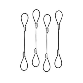 LINDY Pack de 4 Seguros para Cables y Adaptadores 40774, Negro