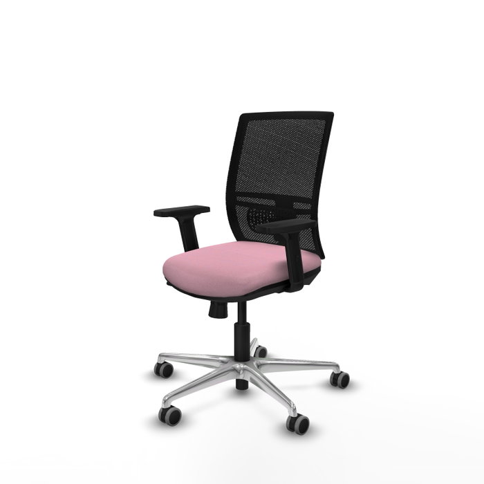 PIQUERAS Y CRESPO Silla de oficina Yunquera Rosa y Negro