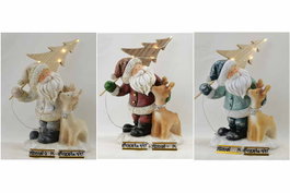 DKD Home Decor Figura Resina LED Surtido de 3 Unidades