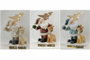 DKD Home Decor Figura Resina LED Surtido de 3 Unidades