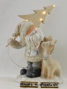 DKD Home Decor Figura Resina LED Surtido de 3 Unidades