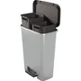 Curver Contenedor clasificador doble accionado por pedal Compatta 23 L + 23 L Gris metalizado Polipropileno