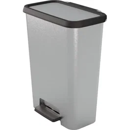 Curver Contenedor clasificador doble accionado por pedal Compatta 23 L + 23 L Gris metalizado Polipropileno