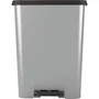 Curver Contenedor clasificador doble accionado por pedal Compatta 23 L + 23 L Gris metalizado Polipropileno
