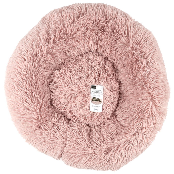 The Concept Factory Cama-Cojín Mon Chat Mon Ch para Mascota Rosa Diámetro 60 cm