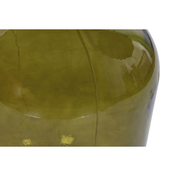 DKD Home Decor Jarrón de Cristal Reciclado Tipo Garrafa Verde Oscuro 34 L
