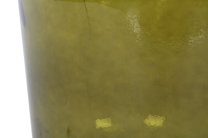 DKD Home Decor Jarrón Verde Oscuro de Cristal Reciclado 36 x 56 x 36 cm Capacidad 34L