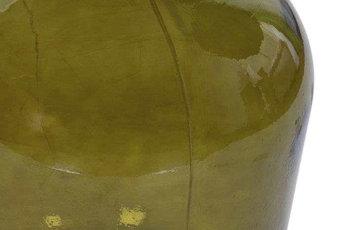 DKD Home Decor Jarrón Verde Oscuro de Cristal Reciclado 36 x 56 x 36 cm Capacidad 34L