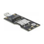 DeLOCK Convertidor USB 3.0 Tipo-A a M.2 Tecla B con ranura SIM