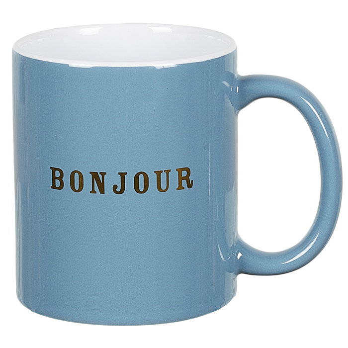Home Deco Factory Mug 300 Ml Emotion Modelos Surtidos Rojo Amour Gris Rêve Rosa Bonheur Azul Bonjour