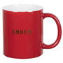 Home Deco Factory Mug 300 Ml Emotion Modelos Surtidos Rojo Amour Gris Rêve Rosa Bonheur Azul Bonjour