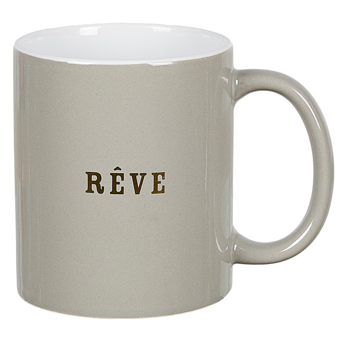Home Deco Factory Mug 300 Ml Emotion Modelos Surtidos Rojo Amour Gris Rêve Rosa Bonheur Azul Bonjour