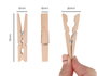 Innspiro Pinzas de madera natural 72x10mm (60 unidades)