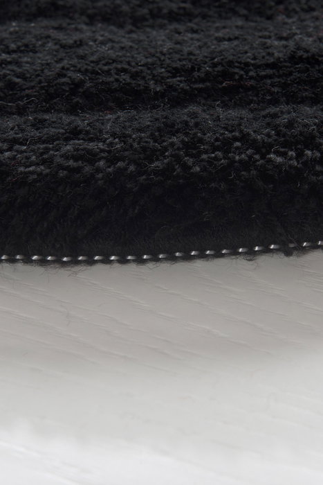 Mijölnir Alfombrilla de Baño Redonda Negra - 100% Acrílico, 30mm Pelo, Antibacteriana, Antideslizante, Lavable a Máquina, 90 cm