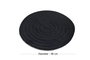 Mijölnir Alfombrilla de Baño Redonda Negra - 100% Acrílico, 30mm Pelo, Antibacteriana, Antideslizante, Lavable a Máquina, 90 cm
