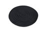 Mijölnir Alfombrilla de Baño Redonda Negra - 100% Acrílico, 30mm Pelo, Antibacteriana, Antideslizante, Lavable a Máquina, 90 cm