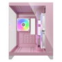 Cougar FV150 Pink - Torre Mini Gaming ARGB, Ventana Lateral de Cristal Templado, Soporta Micro-ATX/Mini-ITX, Con 3 Ventiladores RGB, 2 USB 3.2, USB-C, Filtros Anti-Polvo