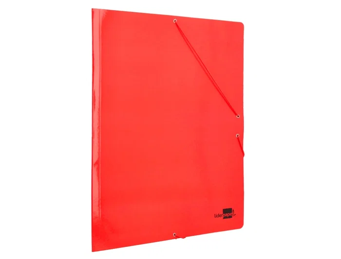 Liderpapel Carpeta de Gomas Tres Solapas Cartón Plastificado DIN A3 Colores Surtidos