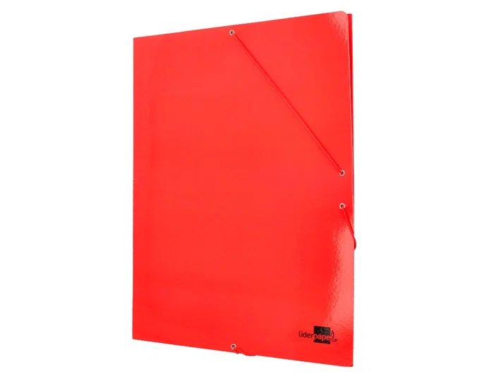 Liderpapel Carpeta de Gomas Tres Solapas Cartón Plastificado DIN A3 Colores Surtidos