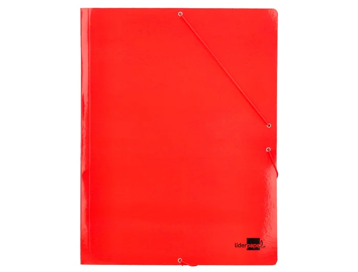 Liderpapel Carpeta de Gomas Tres Solapas Cartón Plastificado DIN A3 Colores Surtidos