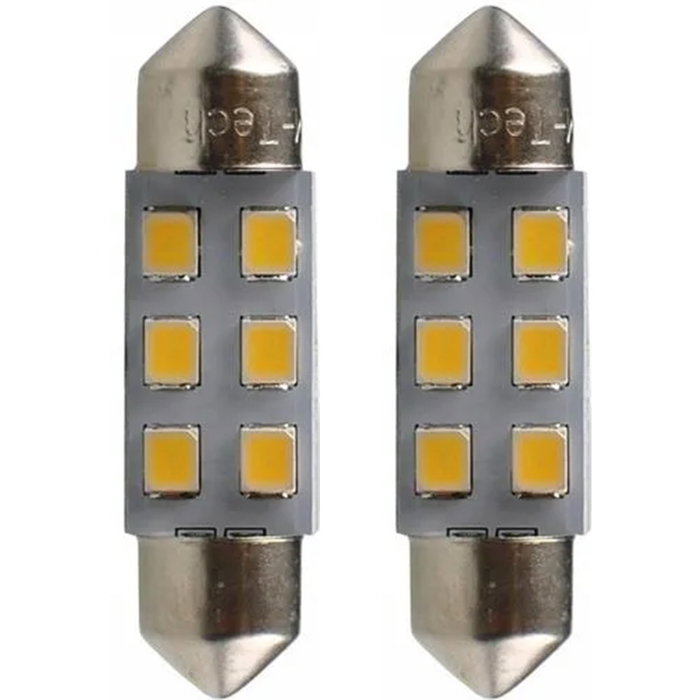 M-Tech L9105W C5W 41mm 6xSMD2835 24V Blanco (Pack de 10 unidades)