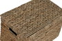 DKD Home Decor Set de 2 Cajas de Jacinto de Agua y Metal Natural