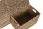 DKD Home Decor Set de 2 Cajas de Jacinto de Agua y Metal Natural