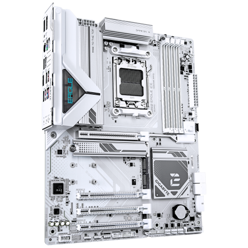 Gigabyte B850 EAGLE ICE Placa Base Blanca, Socket AM5, AMD B850, 4x DDR5, 256GB, HDMI, DP, 2.5GbE, ATX