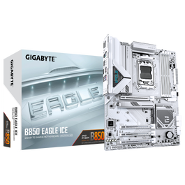 Gigabyte B850 EAGLE ICE Placa Base Blanca, Socket AM5, AMD B850, 4x DDR5, 256GB, HDMI, DP, 2.5GbE, ATX
