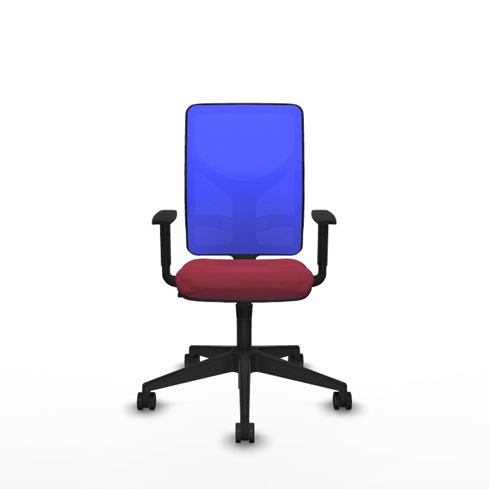 PIQUERAS Y CRESPO Silla de oficina Motilla Sincro Granate y Azul PIQUERAS Y CRESPO Silla de oficina Motilla Sincro Granate y Azul
