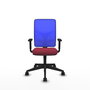 PIQUERAS Y CRESPO Silla de oficina Motilla Sincro Granate y Azul