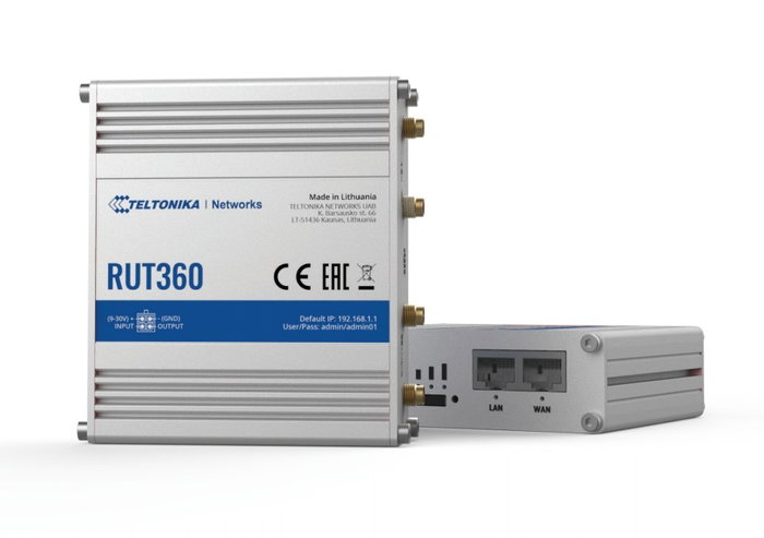 Teltonika RUT360 Router de red móvil Industrial 4G LTE Cat 6 Wi-Fi