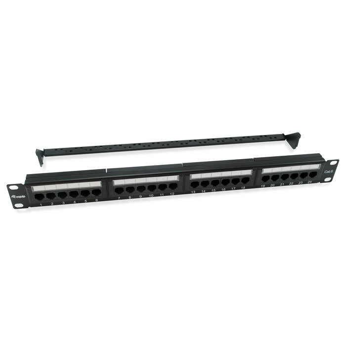 Equip Patch Panel 135426 24 puertos RJ45 Cat6 1U Negro