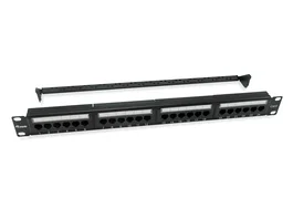 Equip Patch Panel 135426 24 puertos RJ45 Cat6 1U Negro