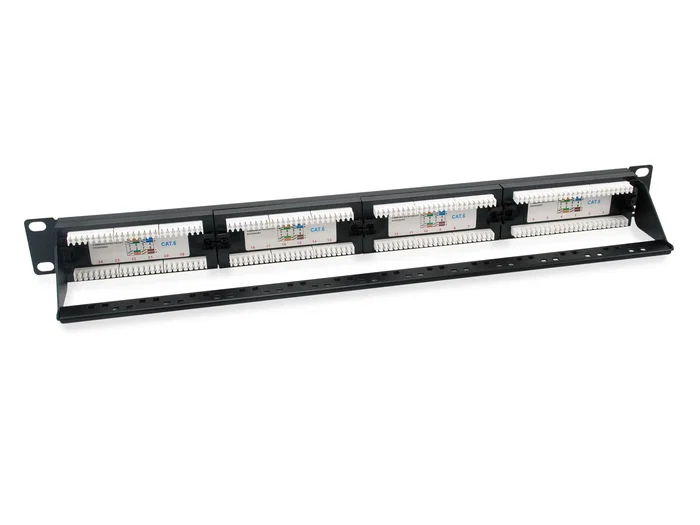 Equip Patch Panel 135426 24 puertos RJ45 Cat6 1U Negro