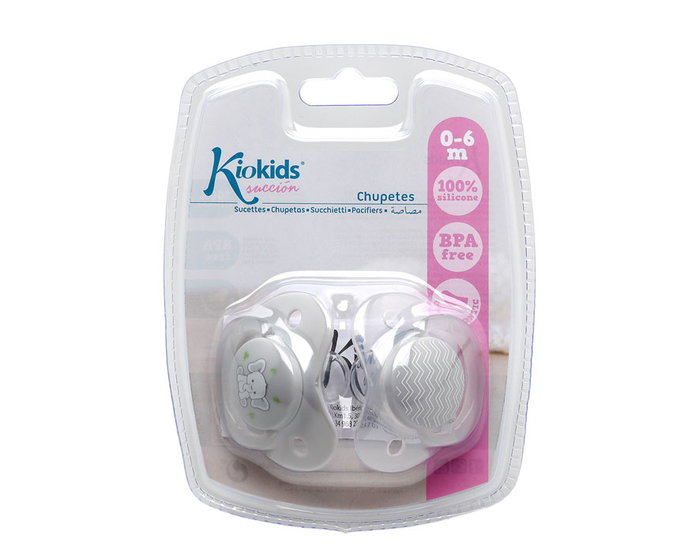 KioKids Set 2 Chupetes Ortodónticos Elefante Gris +18 Meses Dolci Amici KioKids Set 2 Chupetes Ortodónticos Elefante Gris +18 Meses Dolci Amici