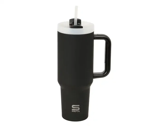 Safta Vaso Térmico con Pajita, 1200 ml, 26.5x10x10 cm Safta Vaso Térmico con Pajita, 1200 ml, 26.5x10x10 cm