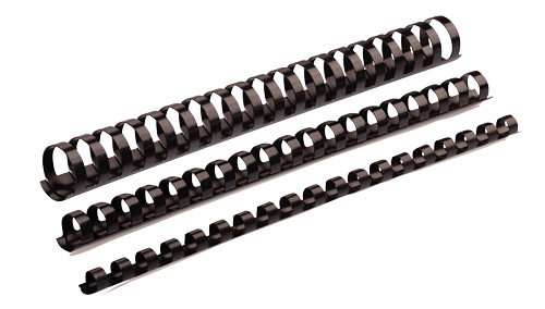 Fellowes Canutillo de Plástico Negro 19 mm, Pack de 100 unidades Fellowes Canutillo de Plástico Negro 19 mm, Pack de 100 unidades