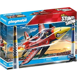 Playmobil Stuntshow Avion Eagle Juguete de Aviación con Turbina Giratoria y Accesorios