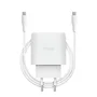 Trust Maxo Cargador de Pared GaN 45W USB-C PD 3.0 con Cable 2m, Carga Rápida Universal Compatible con Apple, Protección Sobrecalentamiento, Blanco