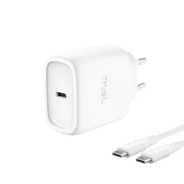 Trust Maxo Cargador de Pared GaN 45W USB-C PD 3.0 con Cable 2m, Carga Rápida Universal Compatible con Apple, Protección Sobrecalentamiento, Blanco